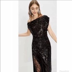 Zara Asymmetrical sequin dress